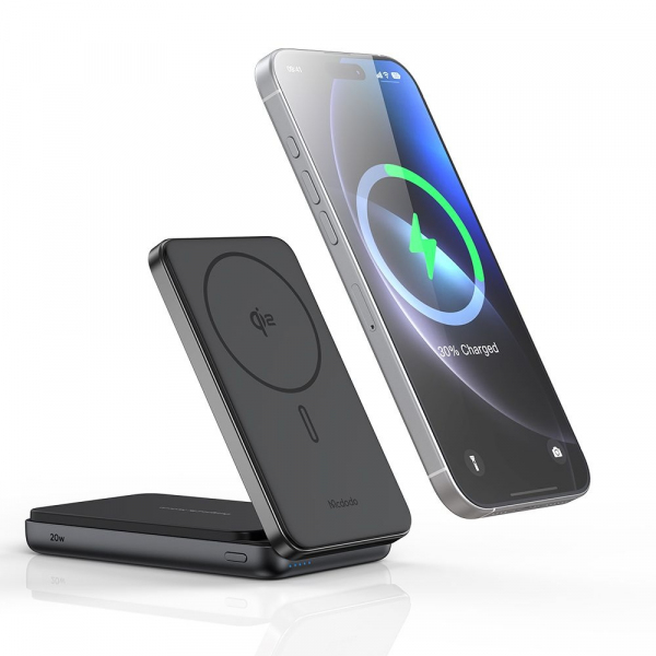 Baterie Externa Wireless McDodo MC-6310 2in1, 10000mAh, 20W, PD + FQI, 1 x USB-C, Negru