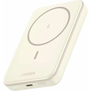 Baterie Externa Wireless UGREEN PB561, 10000mAh, 20W, PD + FQI, 1 x QI - 1 x USB-C, Bej