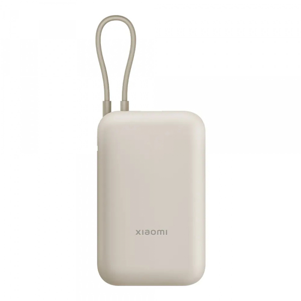 Baterie Externa Xiaomi Pocket, 10000mAh, 22.5W, QC + PD, 1 x USB-A - 2 x USB-C, Bej BHR9072GL