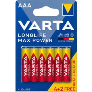 Baterie Varta Longlife Max Power 4703, AAA / LR3, Set 6 bucati