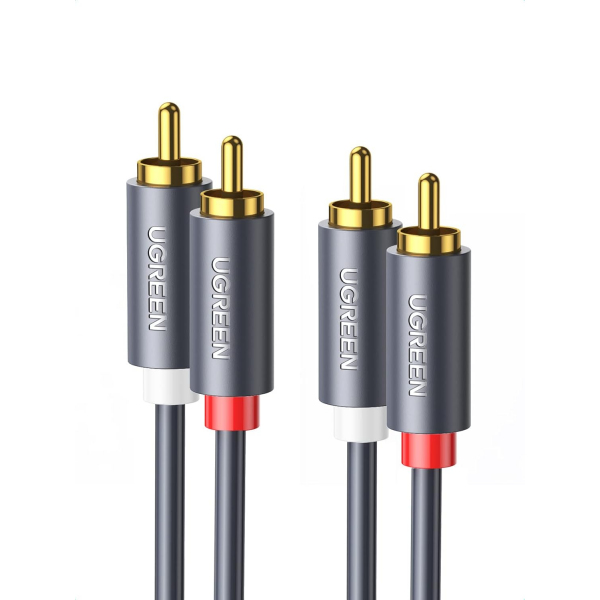 Cablu Audio UGREEN AV104, 2 x RCA - 2 x RCA, 1.5m, Negru