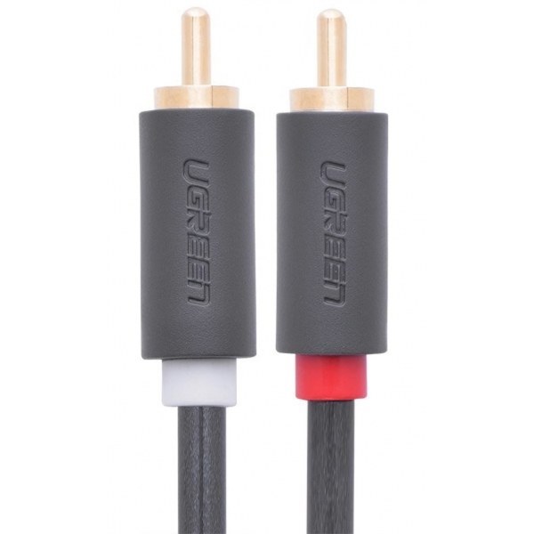 Cablu Audio UGREEN AV104, 2 x RCA - 2 x RCA, 5m, Negru