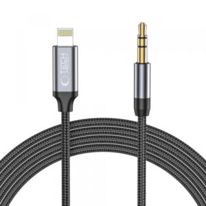 Cablu Audio Lightning - 3.5mm Tech-Protect Ultraboost, 1m, Negru