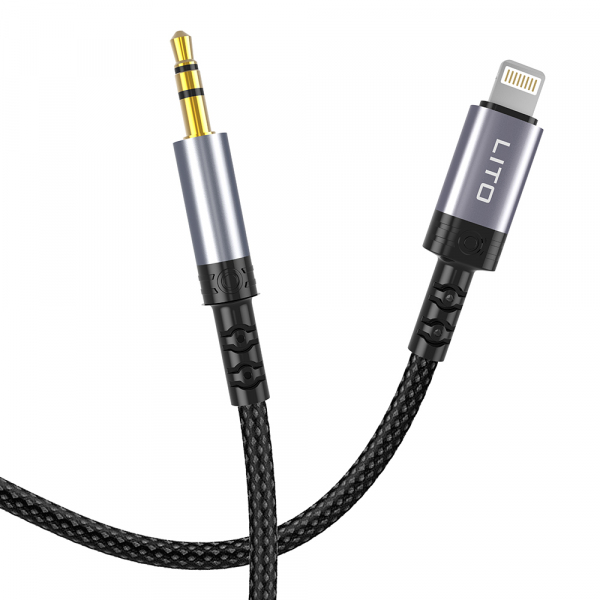 Cablu Audio Lightning - 3.5mm Lito LA01L, 1m, Negru
