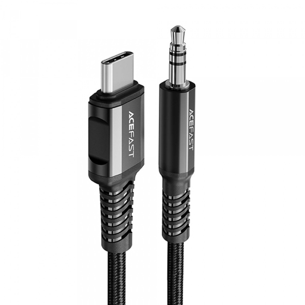 Cablu Audio USB-C - 3.5mm Acefast C1-08, 1.2m, Negru