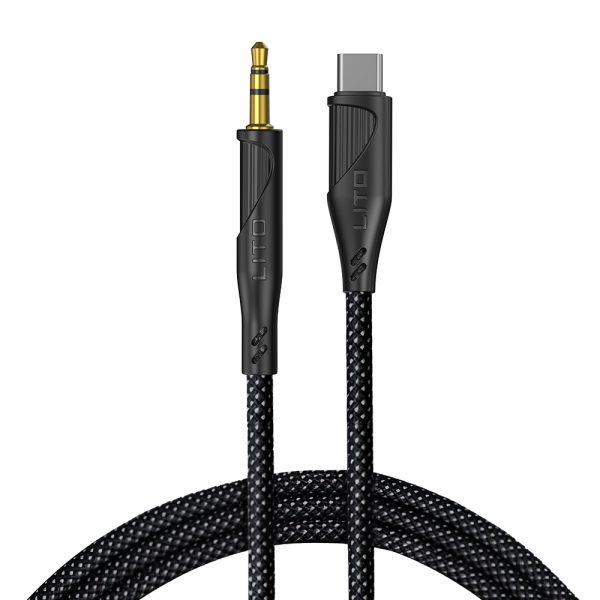 Cablu Audio USB-C - 3.5mm Lito LA02, 1m, Negru