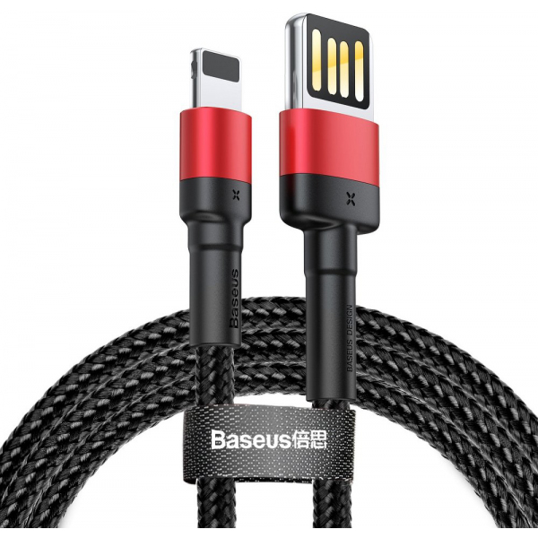 Cablu Date si Incarcare USB-A - Lightning Baseus Cafule Special Edition, 18W, 1m, Rosu CALKLF-G91