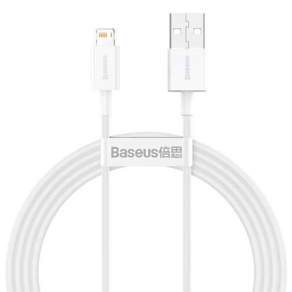 Cablu Date si Incarcare USB-A - Lightning Baseus Superior Series, 20W, 1.5m, Alb CALYS-B02