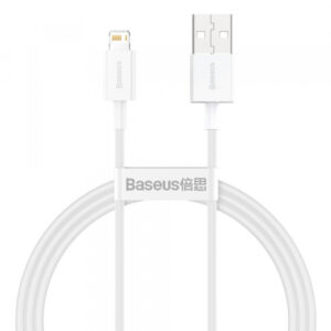 Cablu Date si Incarcare USB-A - Lightning Baseus Superior Series, 20W, 1m, Alb CALYS-A02