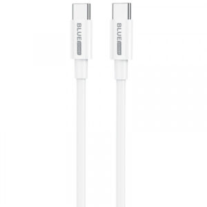 Cablu Date si Incarcare USB-C - USB-C BLUE Power BBX44, 100W, 1m, Alb