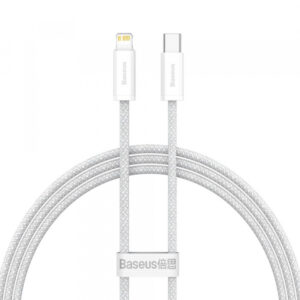 Cablu Date si Incarcare USB-C - Lightning Baseus Dynamic Fast Charging, 20W, 1m, Alb CALD000002