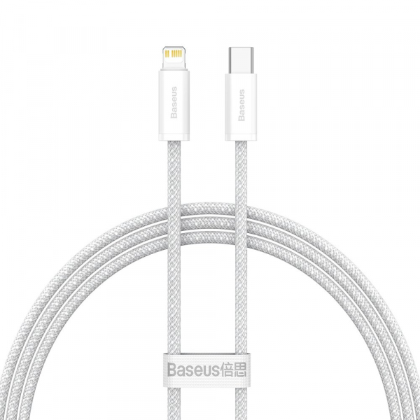Cablu Date si Incarcare USB-C - Lightning Baseus Dynamic Fast Charging, 20W, 1m, Alb CALD000002