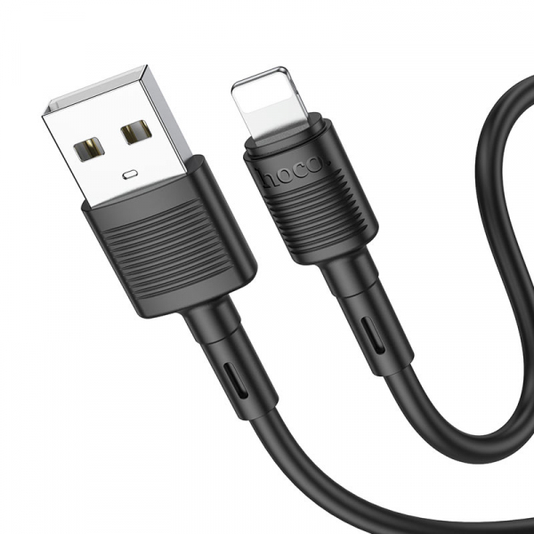 Cablu Date si Incarcare USB-A - Lightning HOCO X83 Victory, 18W, 1m, Negru