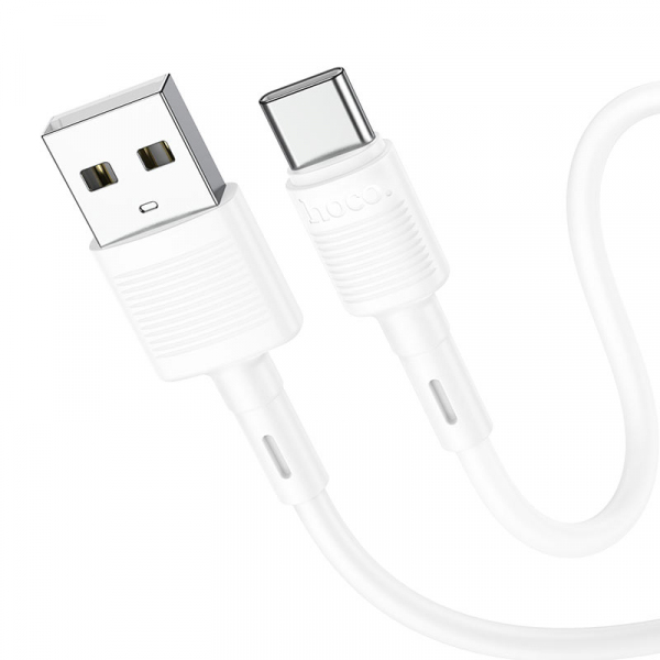 Cablu Date si Incarcare USB-A - USB-C HOCO X83 Victory, 20W, 1m, Alb