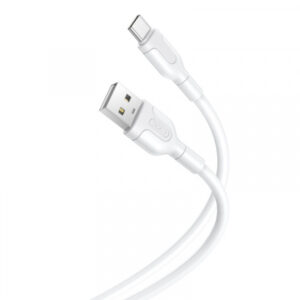 Cablu Date si Incarcare USB-A - USB-C XO Design NB212, 18W, 1m, Alb