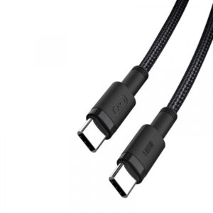 Cablu Date si Incarcare USB-C - USB-C XO Design NB-Q199, 100W, 1.5m, Negru