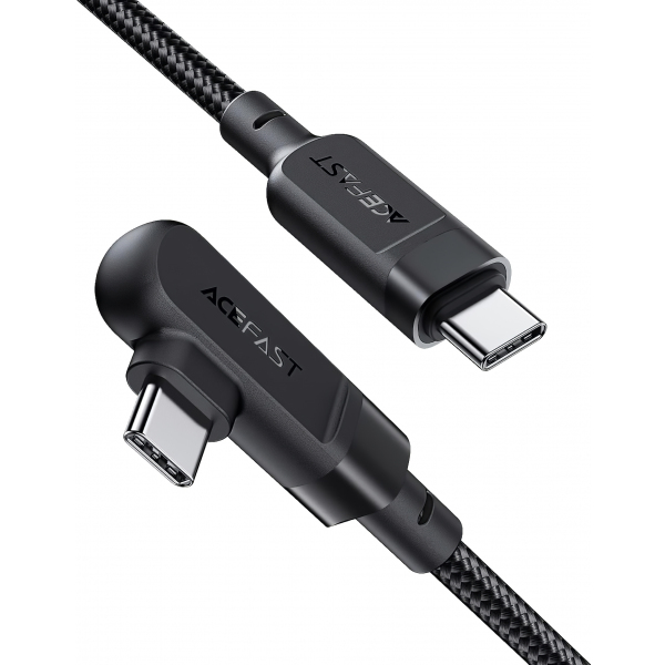 Cablu Date si Incarcare USB-C - USB-C Acefast C5-03 Angled, 100W, 2m, Negru
