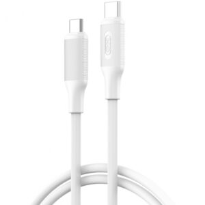 Cablu Date si Incarcare USB-C - USB-C XO Design NB-Q265B, 60W, 1m, Alb