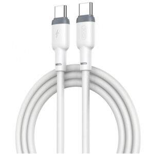 Cablu Date si Incarcare USB-C - USB-C XO Design NB208B, 60W, 1m, Alb