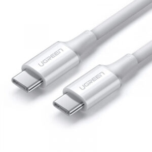 Cablu Date si Incarcare USB-C - USB-C UGREEN US300, 100W, 1m, Alb