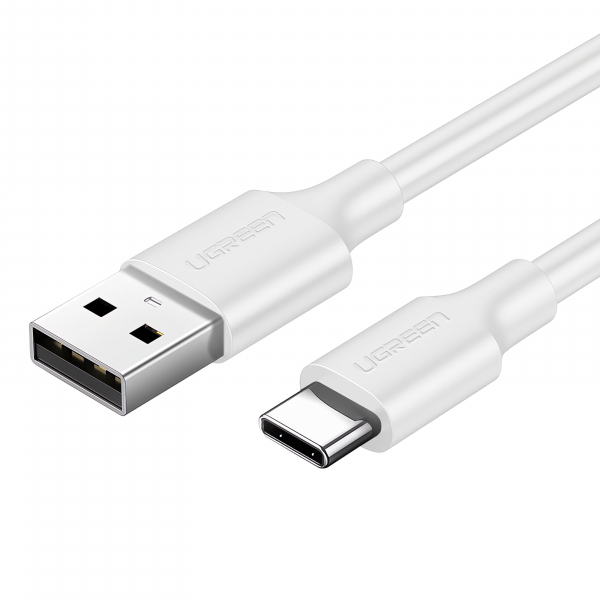 Cablu Date si Incarcare USB-A - USB-C UGREEN US287, 18W, 0.5m, Alb