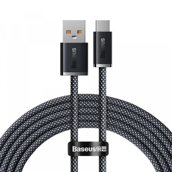 Cablu Date si Incarcare USB-A - USB-C Baseus Dynamic Series, 100W, 2m, Gri CALD000716