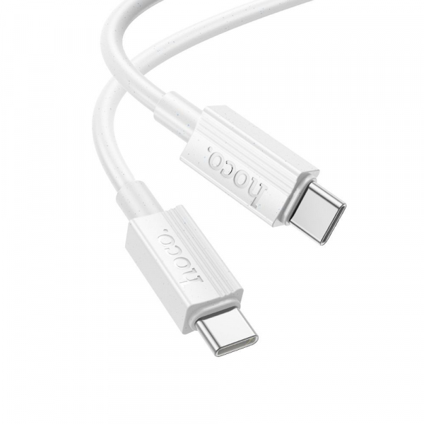 Cablu Date si Incarcare USB-C - USB-C HOCO X107, 60W, 1m, Alb