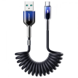 Cablu Date si Incarcare USB-A - USB-C Joyroom S-A43 Crystal, 60W, 1.5m, Negru