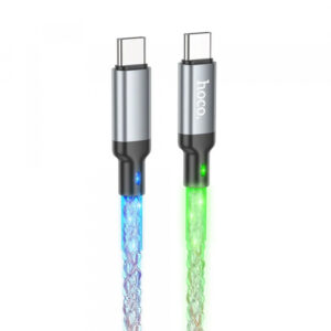 Cablu Date si Incarcare USB-C - USB-C HOCO U112, 60W, 1m, Gri