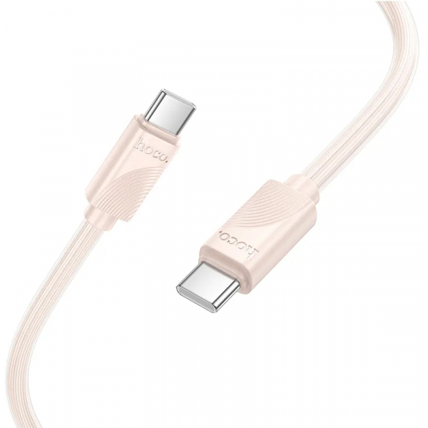 Cablu Date si Incarcare USB-C - USB-C HOCO X114, 60W, 1m, Roz