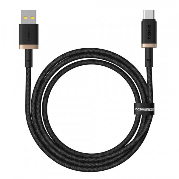 Cablu Date si Incarcare USB-A - USB-C Baseus Dura Series, 60W, 1m, Auriu P10377802U01-00