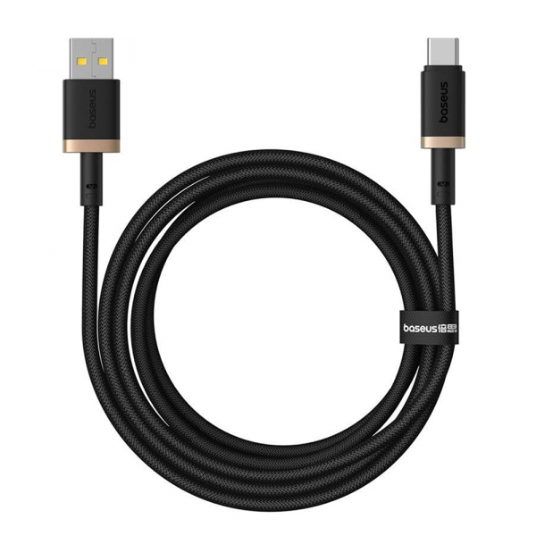 Cablu Date si Incarcare USB-A - USB-C Baseus Dura Series, 60W, 2m, Auriu P10377802U01-02