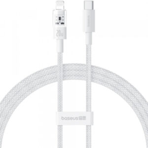 Cablu Date si Incarcare USB-C - Lightning Baseus Gem, 20W, 1m, Alb P10373001211-00