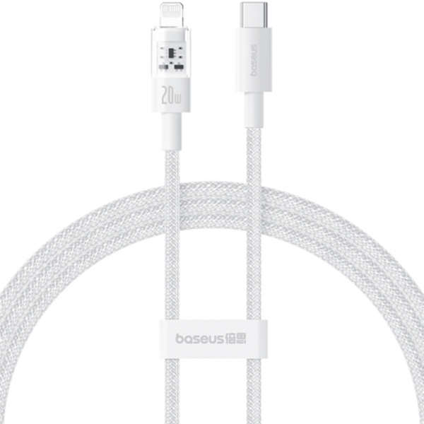 Cablu Date si Incarcare USB-C - Lightning Baseus Gem, 20W, 1m, Alb P10373001211-00