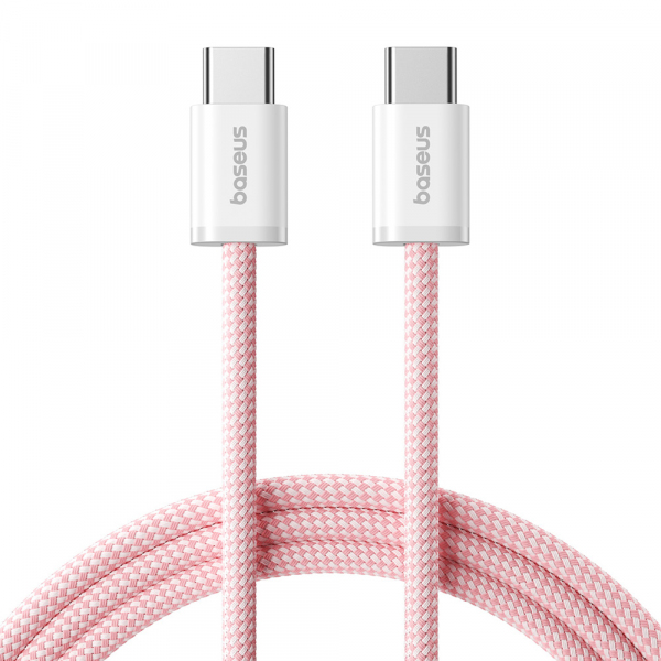 Cablu Date si Incarcare USB-C - USB-C Baseus Dynamic 4 Series, 100W, 2m, Roz P10381400411-01