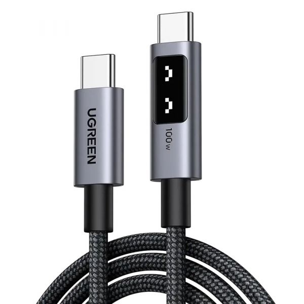 Cablu Date si Incarcare USB-C - USB-C UGREEN L509, 100W, 1m, Gri