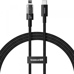 Cablu Date si Incarcare USB-C - Lightning Baseus Gem, 20W, 1m, Negru P10373001111-00
