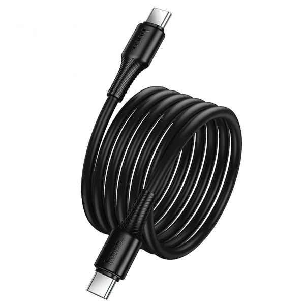 Cablu Date si Incarcare USB-C - USB-C HOCO X120, 60W, 1m, Negru