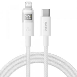 Cablu Date si Incarcare USB-C - Lightning Baseus Display 2, 20W, 2m, Alb P10382703211-01