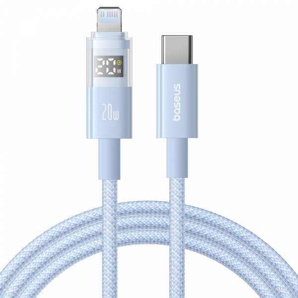Cablu Date si Incarcare USB-C - USB-C Baseus Display 2, 100W, 1m, Albastru P10382702311-00