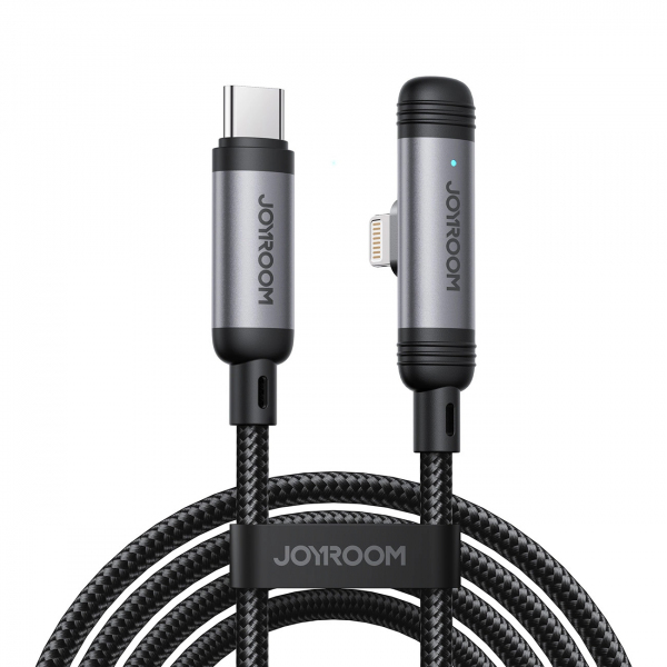 Cablu Date si Incarcare USB-C - Lightning Joyroom S-A56 EnjoyX Angled, 30W, 1.2m, Negru