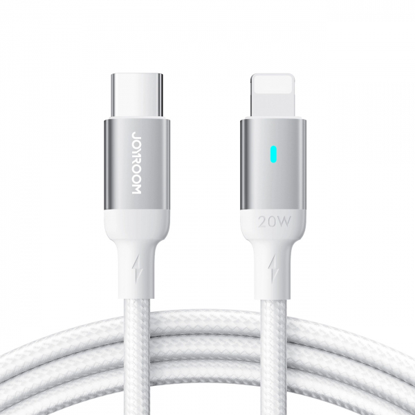 Cablu Date si Incarcare USB-C - Lightning Joyroom S-A10, 20W, 1.2m, Alb