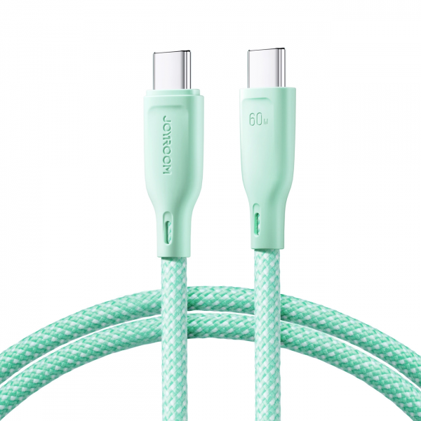 Cablu Date si Incarcare USB-C - USB-C Joyroom S-A34, 60W, 1m, Verde