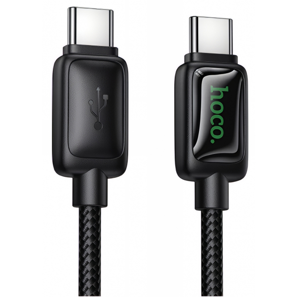 Cablu Date si Incarcare USB-C - USB-C HOCO U146, 60W, 1.2m, Negru