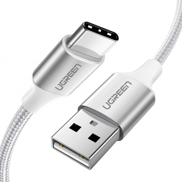 Cablu Date si Incarcare USB-A - USB-C UGREEN US288, 18W, 2m, Alb