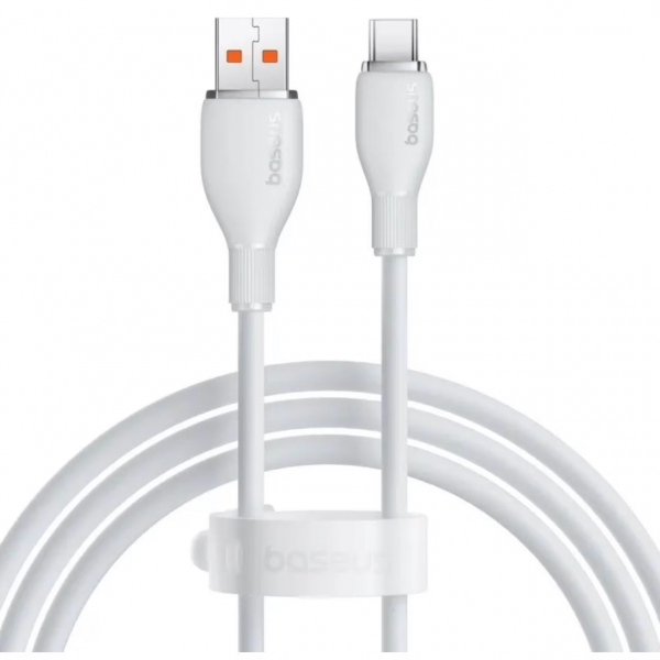 Cablu Date si Incarcare USB-A - USB-C Baseus Pudding, 100W, 1.2m, Alb P10355703221-00