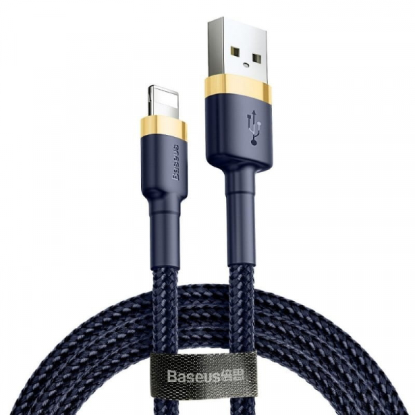 Cablu Date si Incarcare USB-A - Lightning Baseus Cafule, 18W, 2m, Bleumarin CALKLF-CV3