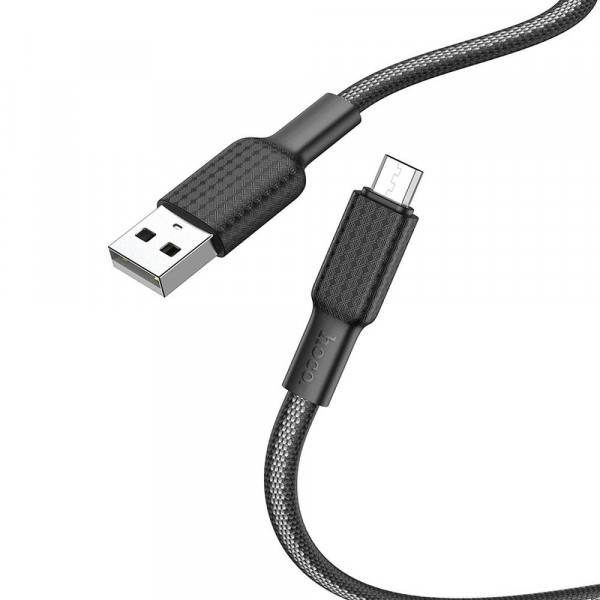Cablu Date si Incarcare USB-A - microUSB HOCO X69, 18W, 1m, Negru