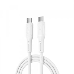 Cablu Date si Incarcare USB-C - USB-C WiWu Wi-C043E Starlink, 60W, 1m, Alb