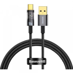 Cablu Date si Incarcare USB-A - USB-C Baseus Explorer, 100W, 2m, Negru CATS000301